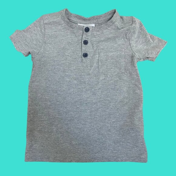 🌟 Tommy Bahama Grey Henley Tee – Size 24M - Picture 2 of 7